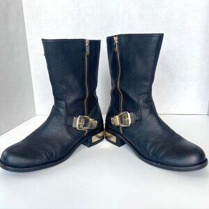 Vince Camuto Black Leather short Boots Sz 9